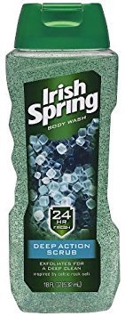 Irish Spring Body Wash Deep Action Scrub 18 fl oz, original,(Pack of 2)