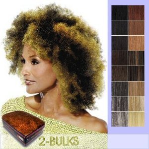 Vivica A Fox Hair Collection HKBK16L-V Human Hair Afro Curl Kinky Bulk Extension, 132, 5.8 Ounce