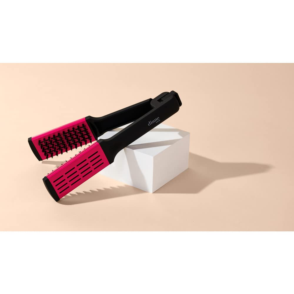 Diane Straightening Brush, Ceramic with Nylon Bristles for Thick Coarse Hair - Use for Smoothing and Straight Hair Styles