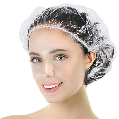 100Ps Disposable Shower Caps, Plastic Clear Shower Caps, Lengthening And Thickening Hair Caps For Hair Dyeing Assistance, Hotel