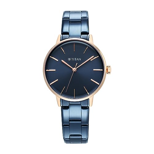 Titan Tgif Quartz Analog Blue Dial Blue Stainless Steel Strap Watch For Women-Ns95248Km02/Nt95248Km02