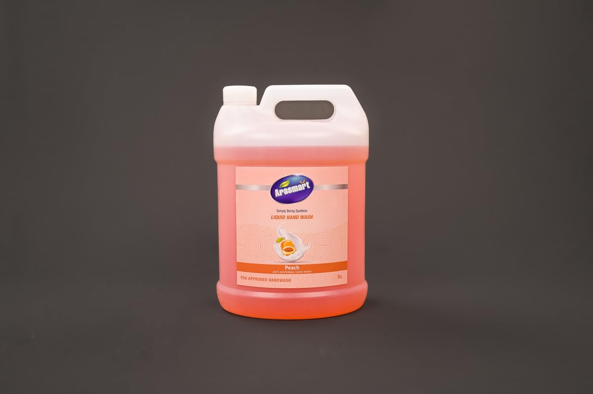 Arasmart Liquid Handwash Peach  5L | AntiMicrobial Formula | Kills Germs | Hydrating & Gentle For Sensitive Skin