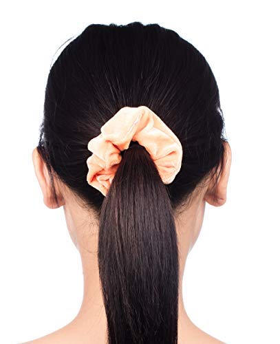 Syleia Set of 20 Large Velvet Scrunchies Hair Ties No Damage, Super Soft, Durable Hair Accessories