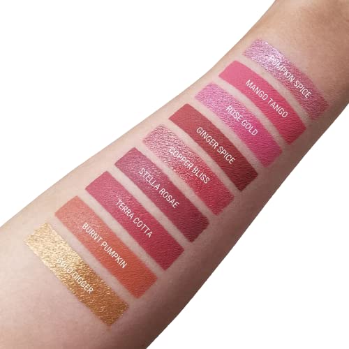 Aromi Gold Digger Metallic Liquid Lipstick, Bronze Yellow Lip Color With Shimmery Finish, Long-Lasting Makeup, Handmade (Gold Di