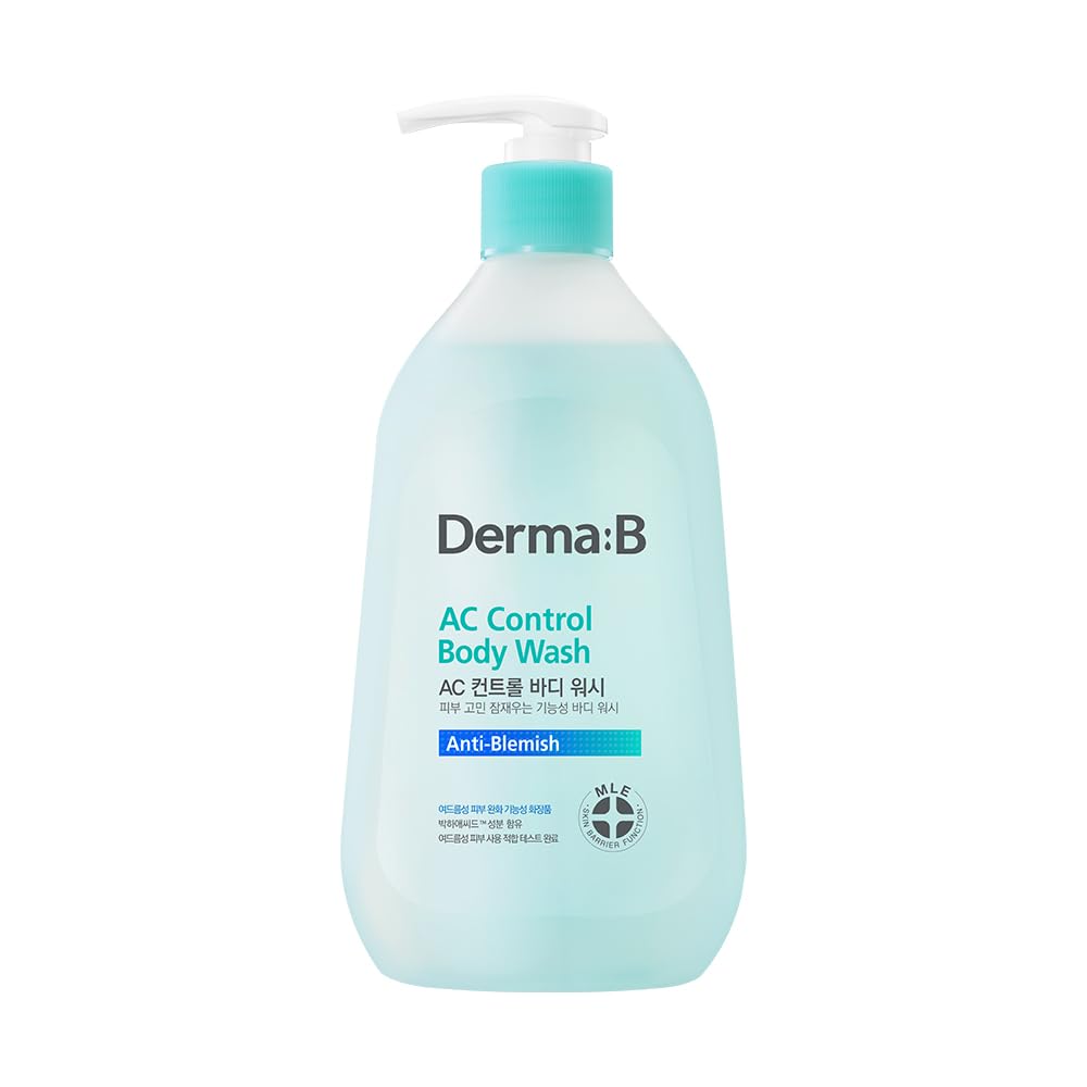 Derma B Ac Control Body Wash 420Ml,14.2 Fl.Oz, Anti-Blemish & Pimples Care, Hypoallergenic Body Cleanser, Trouble Solution For A