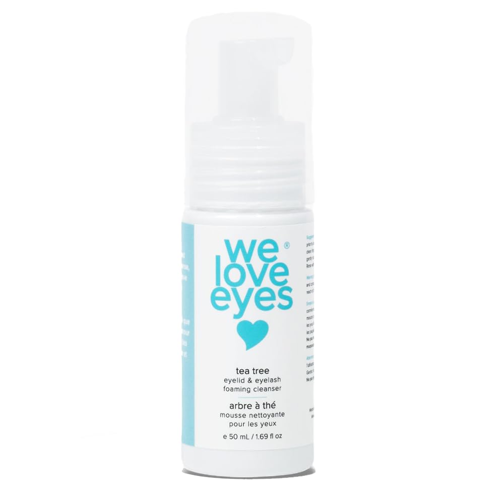 We Love Eyes: Tea Tree Eyelid Foaming Cleanser - Vegan. All Natural. Cruelty Free. Safe for False Lashes.