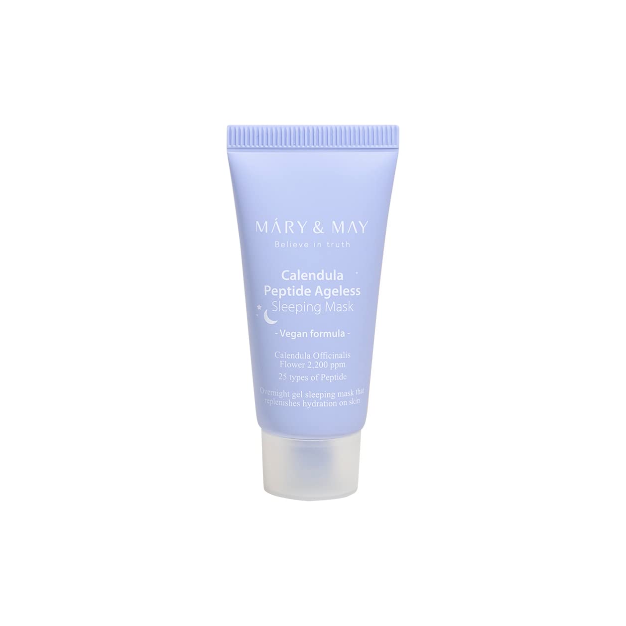 Mary&May Vegan Calendula Peptide Ageless Sleeping Mask - Overnight Hydration Face Gel Mask Korean Facial Mask - Soothing Acne, A