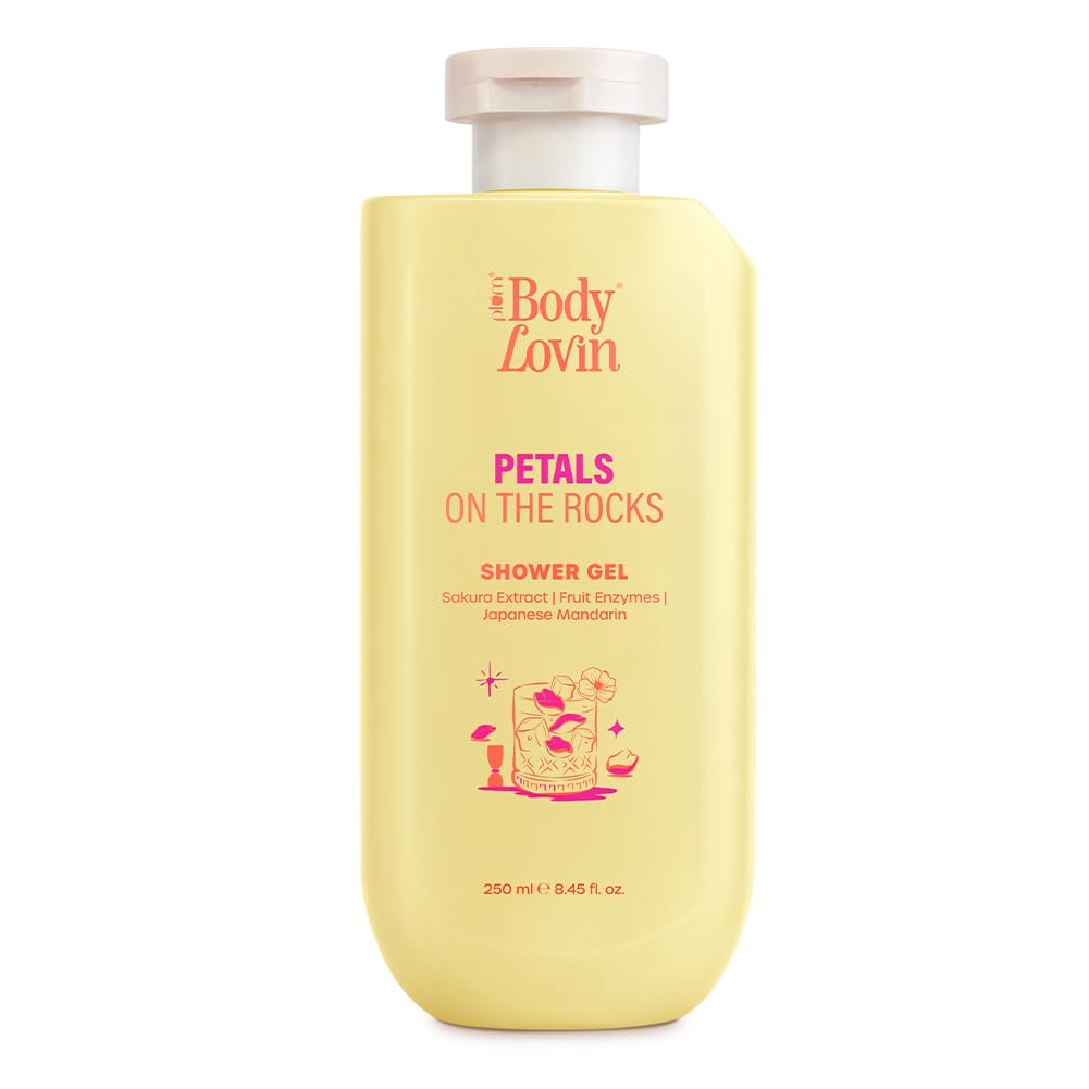 Plum Bodylovin Petals On The Rocks Shower Gel | Renewing & Reviving Body Wash | Bergamot, Mandarin & Patchouli | Citrus Floral F