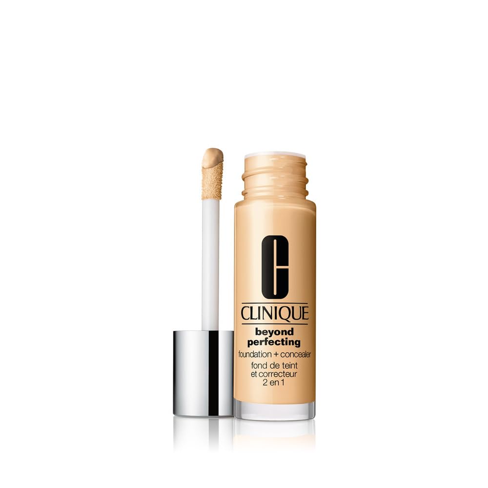 Clinique Beyond Perfecting Liquid Lightweight Full Coverage Foundation + Concealer For Dry Combination to Oily Skin Types, Merin