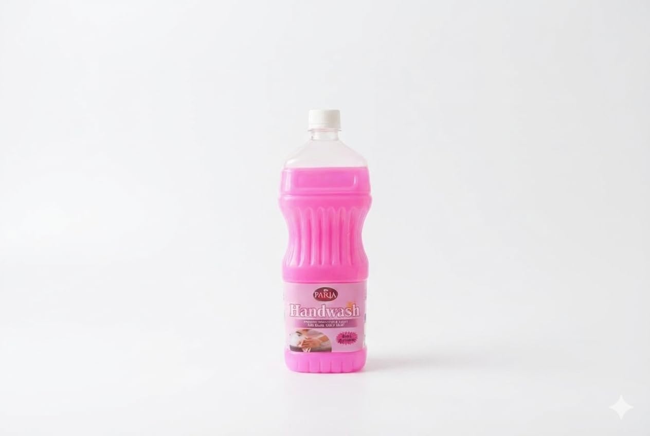 Parja Rose Handwash, Liquid Hand Wash, Fresh Scent, 1 Liter Refill
