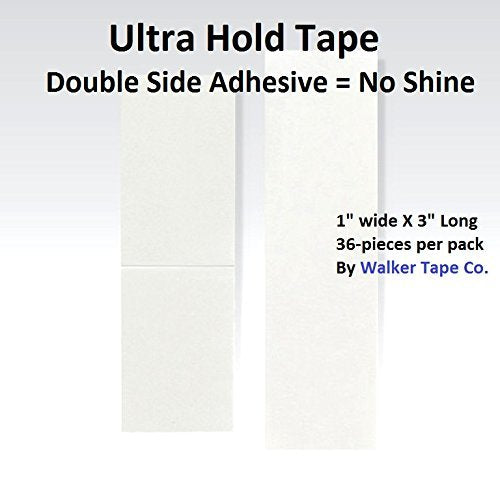 Walker Tape Hold Tape Adhesive 1'' X 3'' Straight For Lace Wig Hairpiece Toupee 36 Pcs By Walker Tape Wkr-Uht-3 Custom