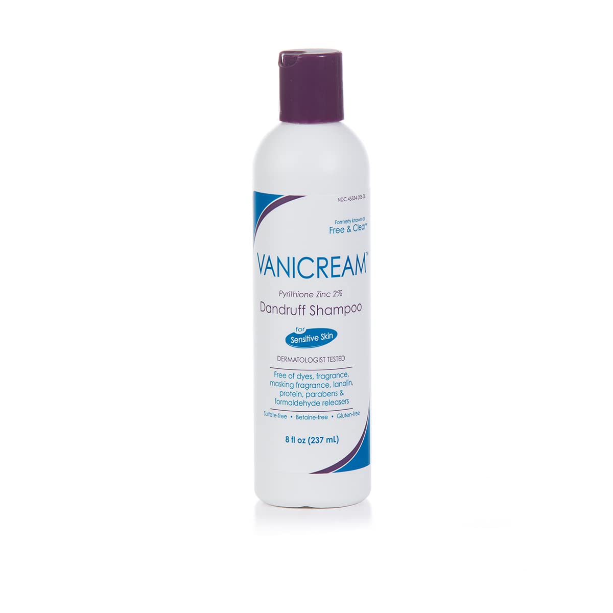 Vanicream Medicated Dandruff Shampoo | Maximum OTC Strength, Pyrithione Zinc 2% | Unscented, 8 Fl Oz (Pack of 12)
