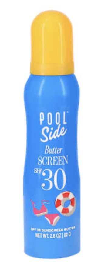 Pool Side Glow Butter SPF 30 Shimmer Sunscreen Butter, 2.8 oz (Butter)
