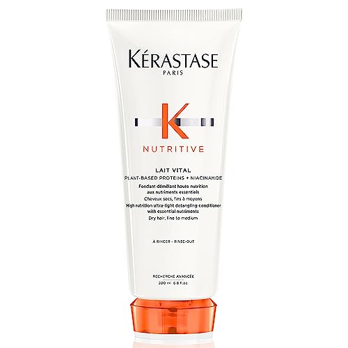 Kerastase Nutritive Lait Vital Hydrating conditioner  Illuminates Shiny Hair and Easily Detangles  With Plant-Based Proteins & N