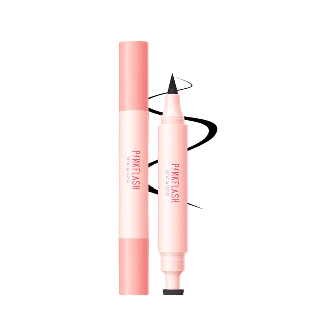 Pinkflash LongWear Liquid Eyeliner  Bk01 UltraBlack Matte | Waterproof & SmudgeProof | 12H Stay, Precision Felt Tip | Quick