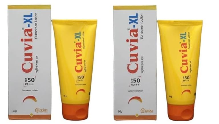 Cuvia xl sunscreen lotion Uva, Uvb Protection  spf 50 (Pack of 2)