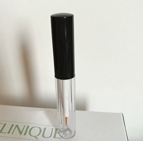 6PCS 0.06oz Empty Upscale Plastic Eyeliner Vials Tube Bottle Refillable Eyelash Growth Liquid Container Clear Mascara Bottle wit