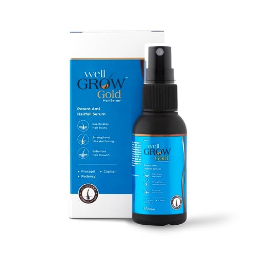Brinton Wellgrow Gold Hair Serum For Hair Care, Women, Men 60 Ml
