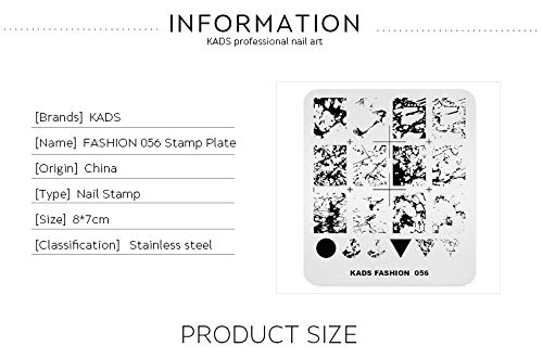 Kads Nail Art Stamping Plate Marble Nail Template Nail Art Design Tool Nail Diy Design Image Plate (Fa056)