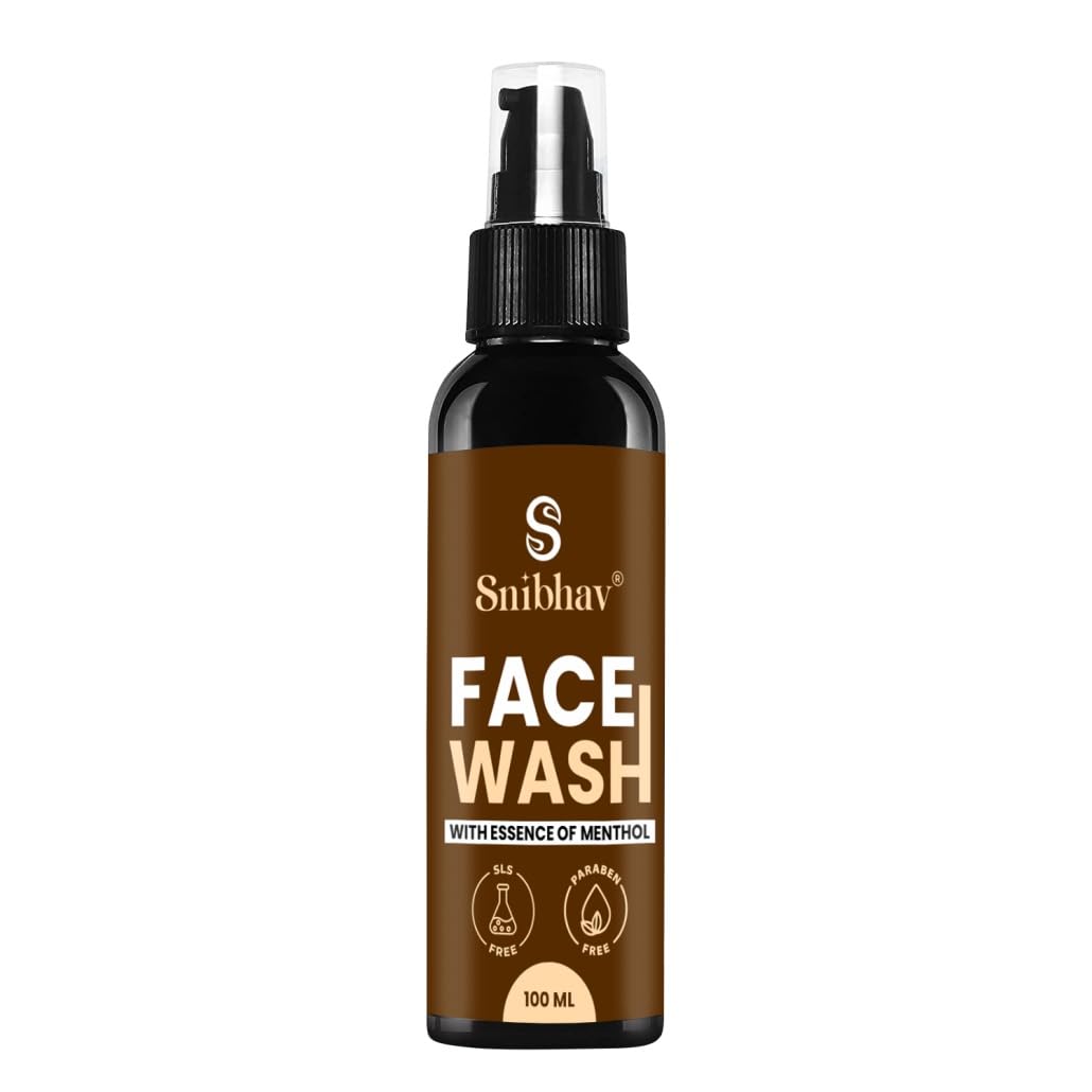 Snibhav Face Wash With Menthol Essence | Deep Cleansing Oil Control Face Cleanser | Sls & Paraben Free | Refreshing Cooling Form