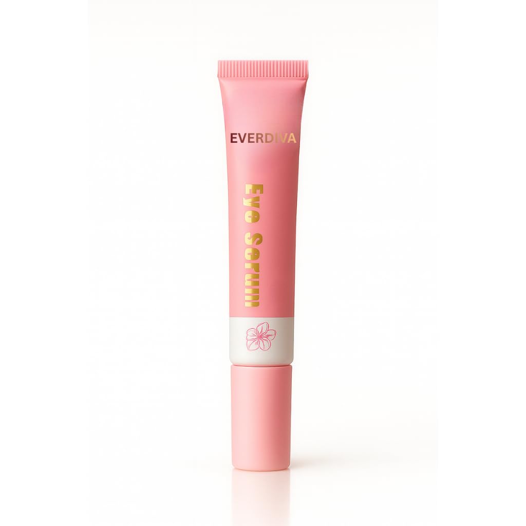 Everdiva Under Eye Serum Cream | Hydrating Brightening Formula For Dark Circles, Puffiness & Fine Lines | Lightweight Eye Gel Fo