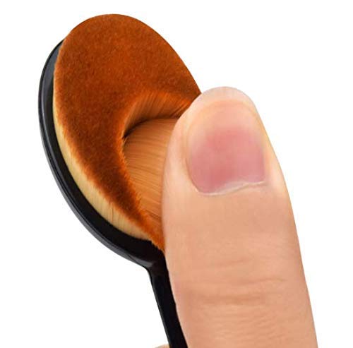 Shidara 1 Pcs Round Top Makeup Brush Face Blush Powder Cosmetic Brushes Travel Size Powder Brush For Blending, Cream,Blush Buffi