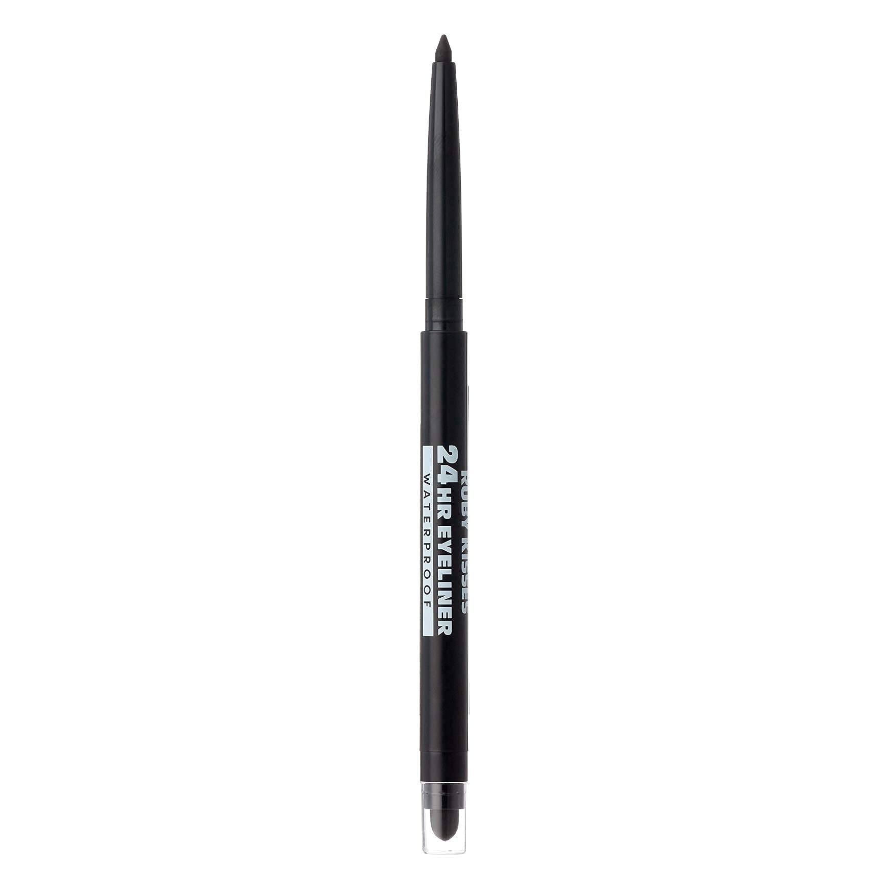 Ruby Kisses Waterproof Eyeliner, 24Hr Waterproof Long-Lasting Mechanical Eyeliner Pencil With Built-In Sharpener, Smudgeproof 3