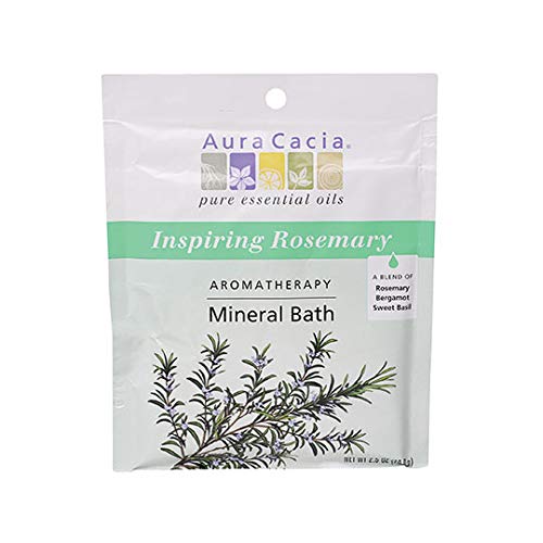 Aura Cacia Inspiring Rosemary Aromatherapy Mineral Bath | 2.5 Oz. Packet