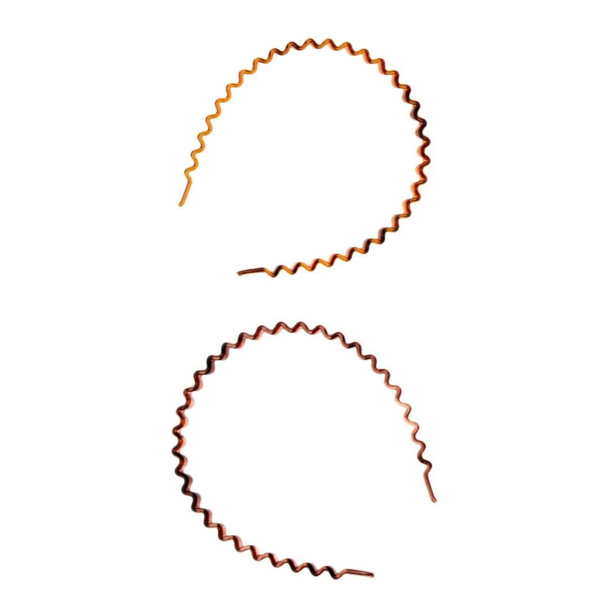 Ujeavette 2X Hair Band Toothed Wave Headbands Women Men Girls/Hair Accessory