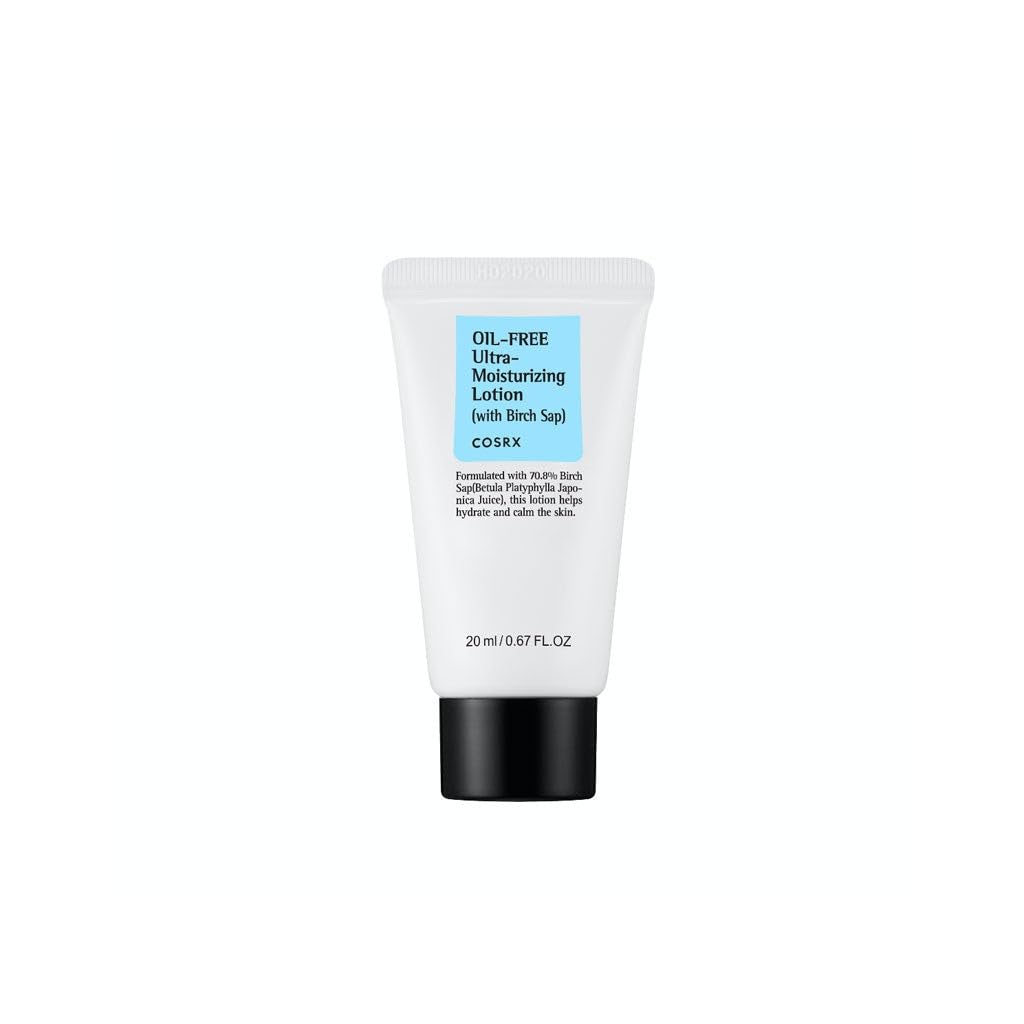 Cosrx Oil-Free Ultra Moisturizing Lotion (With Birch Sap) 20 Ml Daily Acne Facial Moisturizer, Hydrating Moisturizer For All Ski