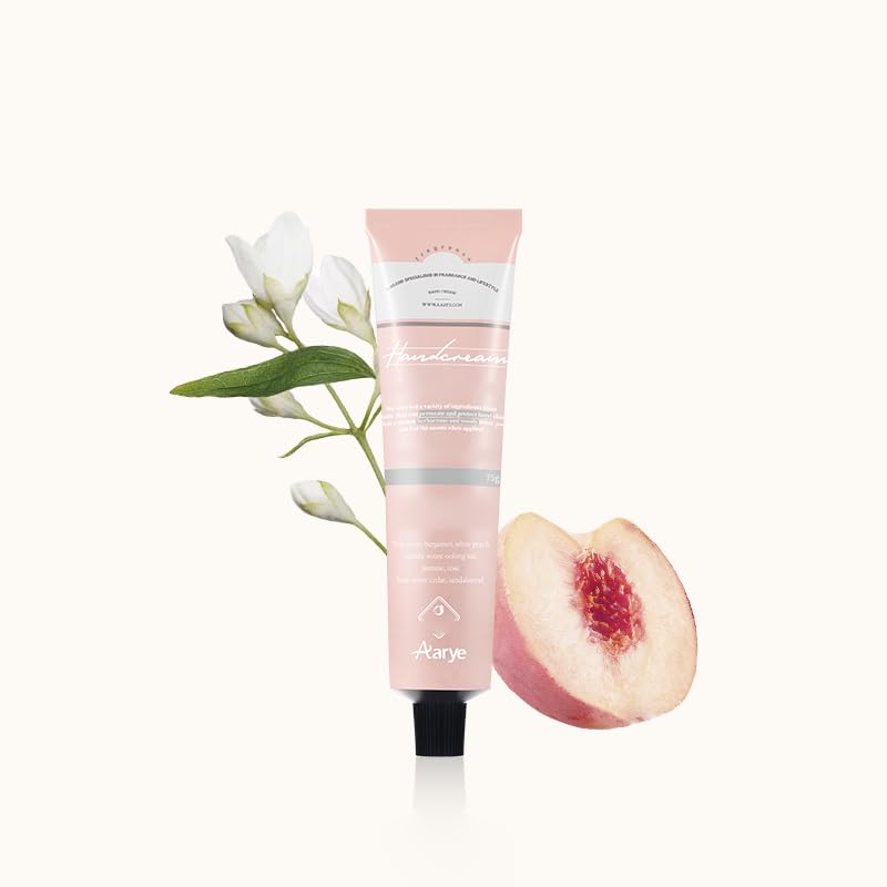 BeautyMall 1PC Aarye Peach/Garden Tea Perfumed Perfect Hand Cream Fragranced Nourishing Moisturizing Hand & Nail Cream, 75g / 2.