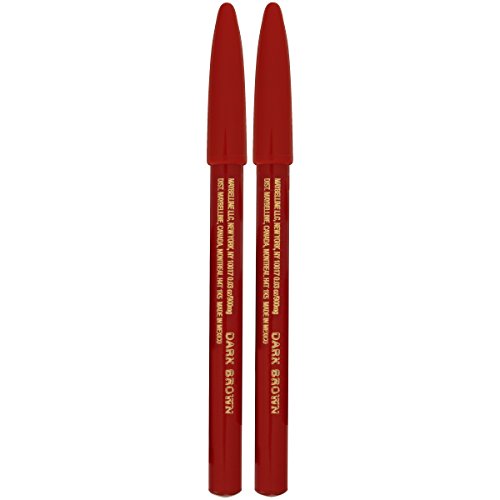 Maybelline Expert Eyes Twin Brow & Eye Pencil, Dark Brown [102], 0.06 oz (Pack of 2)