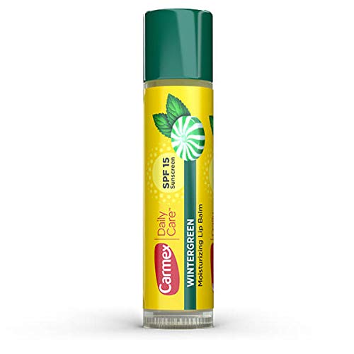 Carmex (1) Stick Daily Care Moisturizing Lip Balm - Wintergreen - Spf 15 Sunscreen Water Resistant (80 Minutes) - Net Wt. 0.15 O