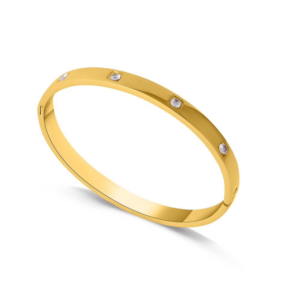 Palmonas Crystal Love Bangle Bracelet For Women  Gift For Girls & Women | Waterproof & AntiTarnish Bracelet