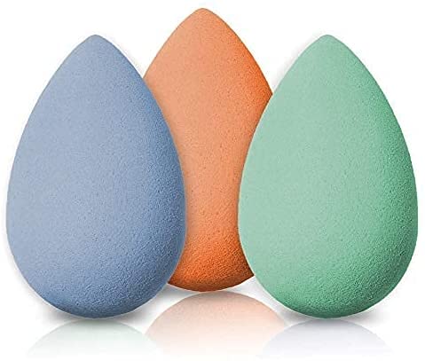 Fennec Mart Makeup Sponge Pro Beauty Blender Water Drop Shape Puff | EcoFriendly For Dry/Wet Use | Multicolor Set3