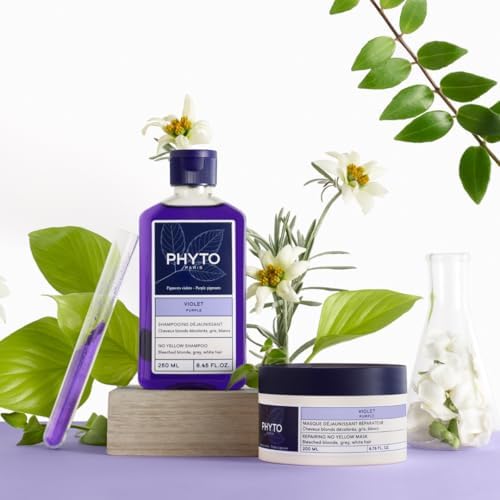 Phyto Purple Repairing Hair Mask for Blonde Highlighted Hair - Neutralizes Yellow Tones, Reduce Brassiness & Condition Dry, Dama