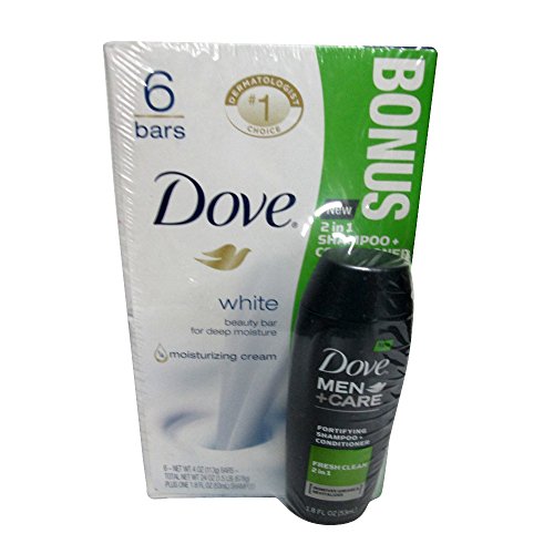 Dove Beauty Bar White 4 oz, 6 Bar