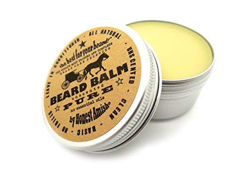 Honest Amish - Pure - Fragrance Free Beard Balm - All Natural - 2 Ounce