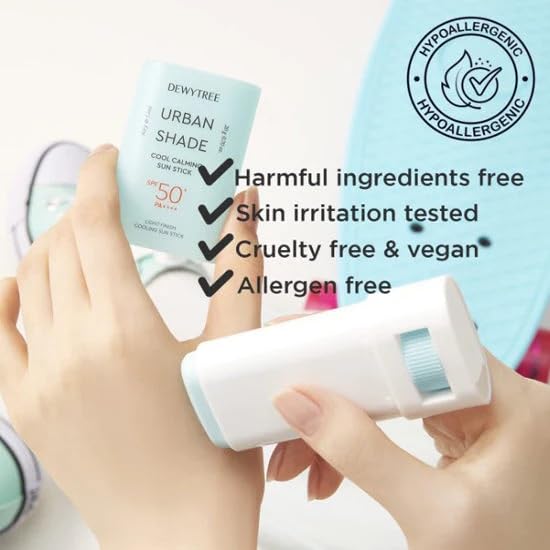DEWYTREE Urban Shade Cool Calming Sun Stick SPF 50+ Pa++++ 20 g (0.70 oz) | light finish cooling sun stick