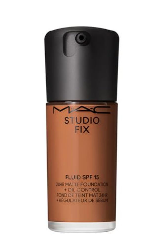 MAC Studio Fix Fluid Broad Spectrum SPF 15 24Hr Matte Foundation + Oil Control, NW43 1 oz