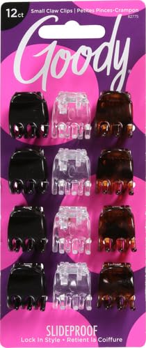 Goody Mini Claw Hair Clips, Assorted Colors, 12-count (1942509)