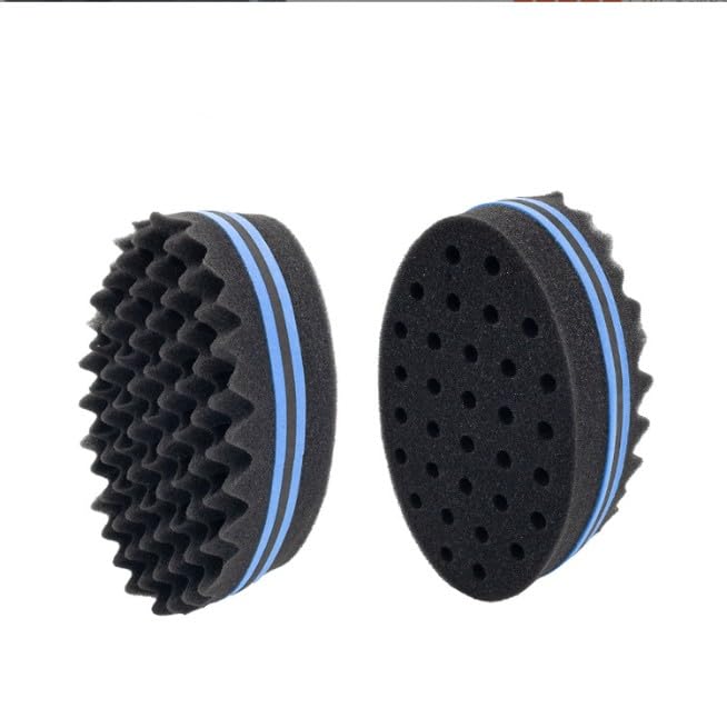 Barber Sponge Brush Curl Twist Hair Sponge Big Holes DoubleSided Comb Twist Hair Wave Brush Afro Curling Coil Care Tool Dreads 