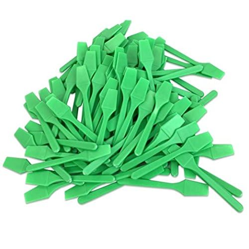 Pana 100Pcs Cosmetic Make Up Disposable Plastic 2.5'' Spatulas Skin Care Facial Cream Mask Spatula (100 Pieces In A Container) (