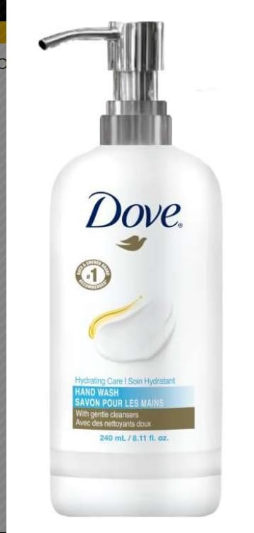 Dove 240 Ml Hand Wash Bottles With Pump Dispenser - Case Of 24