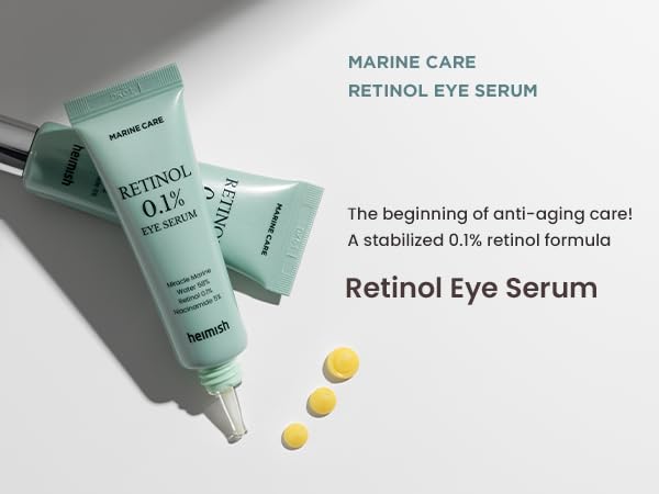HEIMISH Marine Care Retinol 0.1% Eye Serum - Anti Aging Serum, Eye Serum for Firming, Anti Wrinkle, Skin Elasticity, Hydrating w
