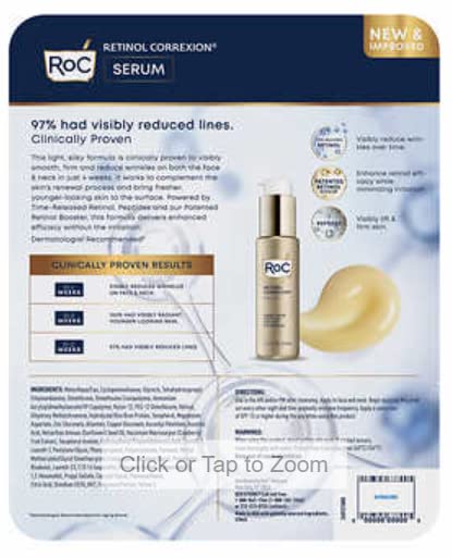 Roc Retinol Correxion Serum - Firms & Reduces Of Wrinkles 1.7 Fl Oz, 2 Pack