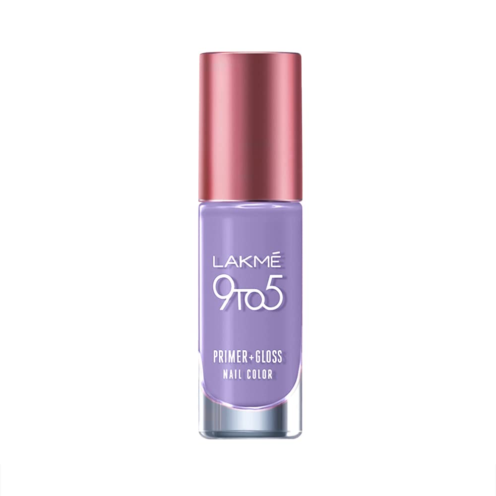 Lakm 9 To 5 P+G Nail  Lush Lavender, 6 Ml, Glossy Finish