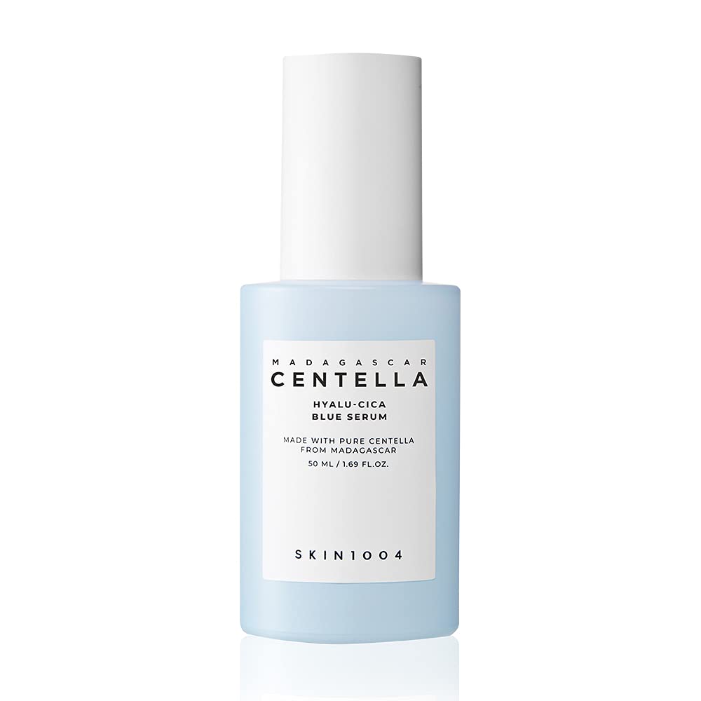 SKIN1004 Hyalu-CICA Blue Serum 1.69 fl.oz, 50ml, 5 Layer Hyaluronic Acid Cica Niacinamide, Hydrating and Refreshing Multi-Care S