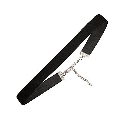 Black Classic Handmade Velvet choker, Vintage Necklace for Women with Extension, Perfect for Christmas, Halloween, Valentine's D