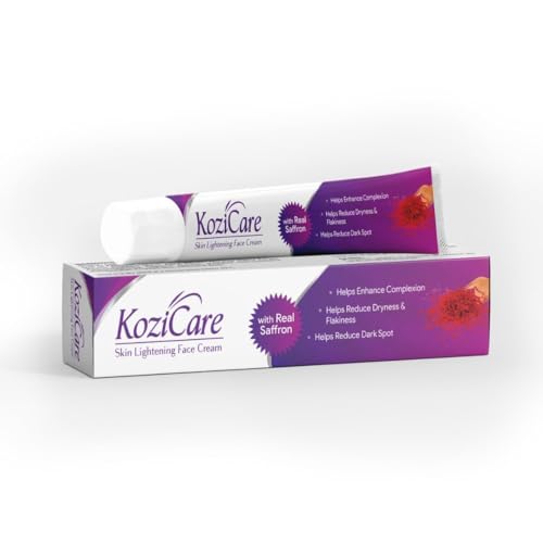 Kozicare Kojic Acid, Glutathione & Saffron Face Cream For Glowing Skin | Tan Removal | NonGreasy & Lightweight | For Men & Wome